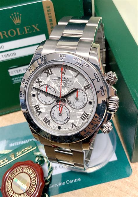 rolex metorite white gold